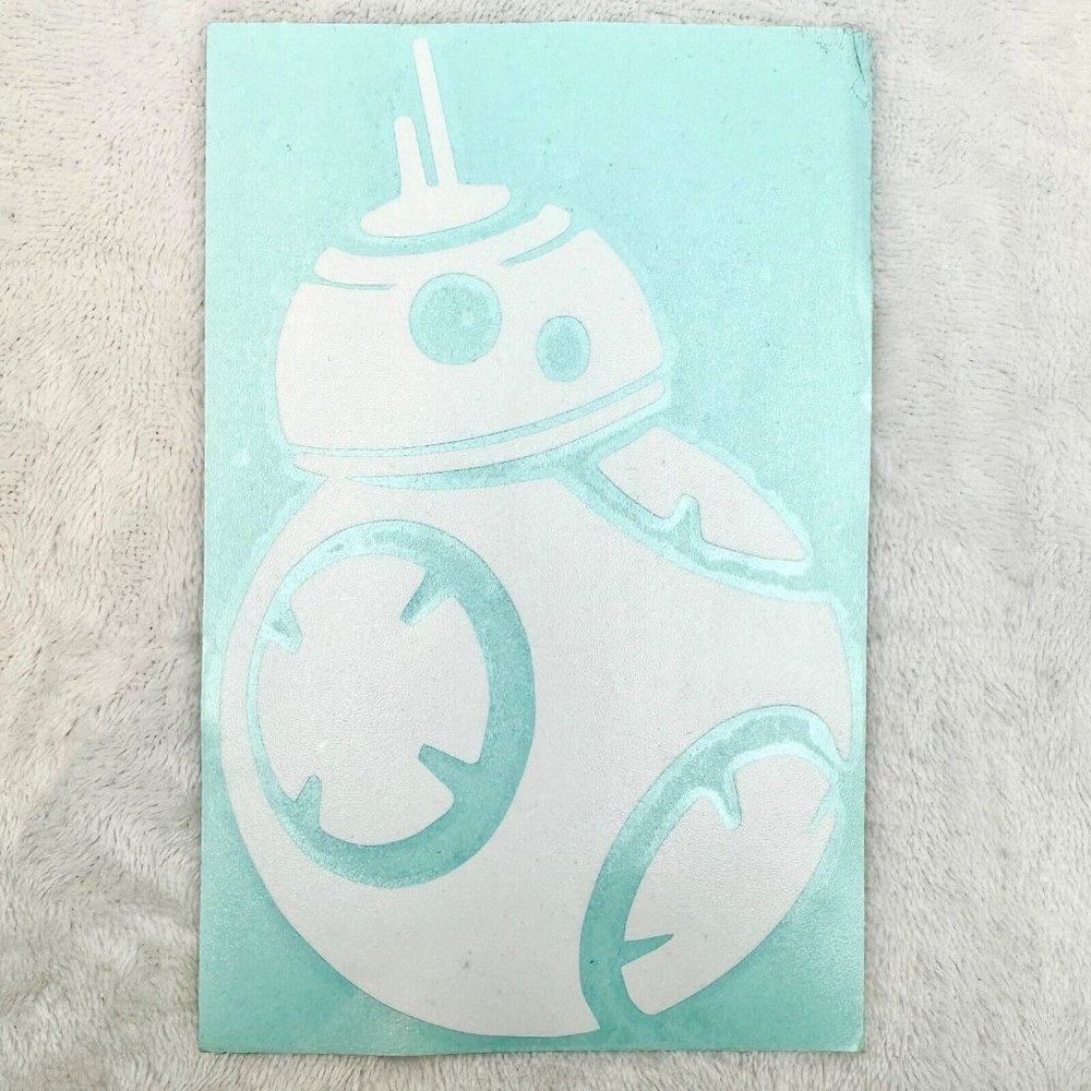 Star Wars BB-8  Droid 7" Vinyl Car Decal White